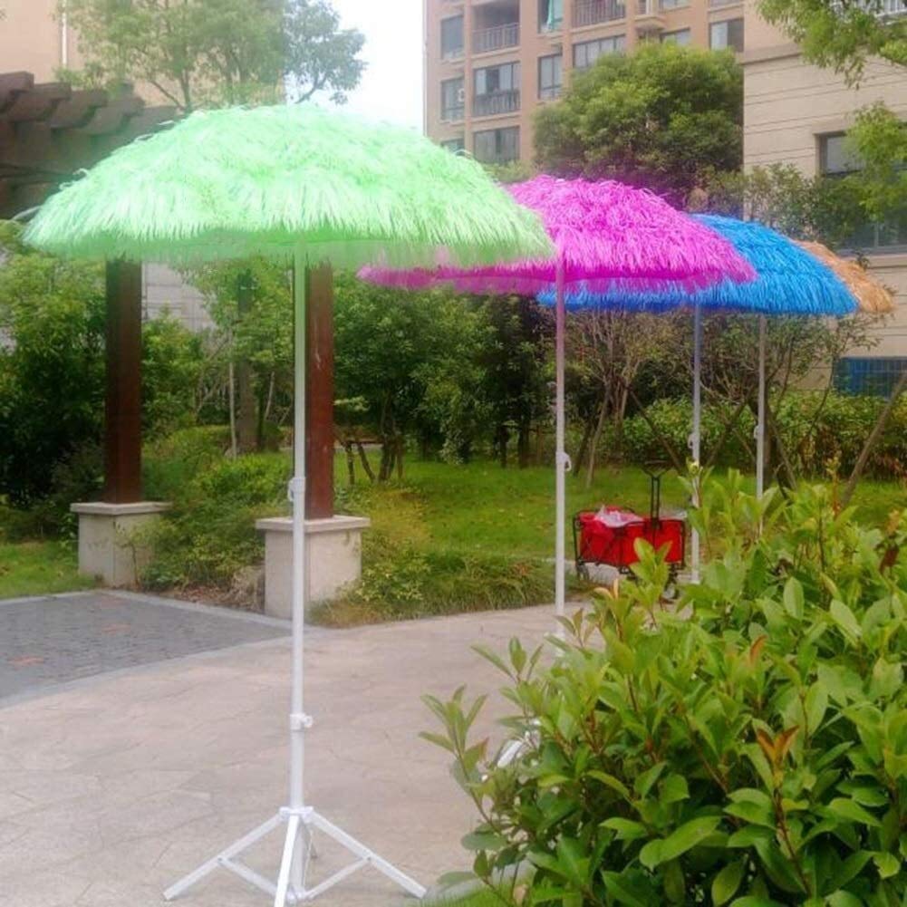 Sonnenschirme für den Garten, 1,4 m, Strand-Simulations-Strohschirm, Strohschirm für Garten und Terrasse mit 8 Fiberglas-Rippen, Sonnenschutz ohne Sockel,