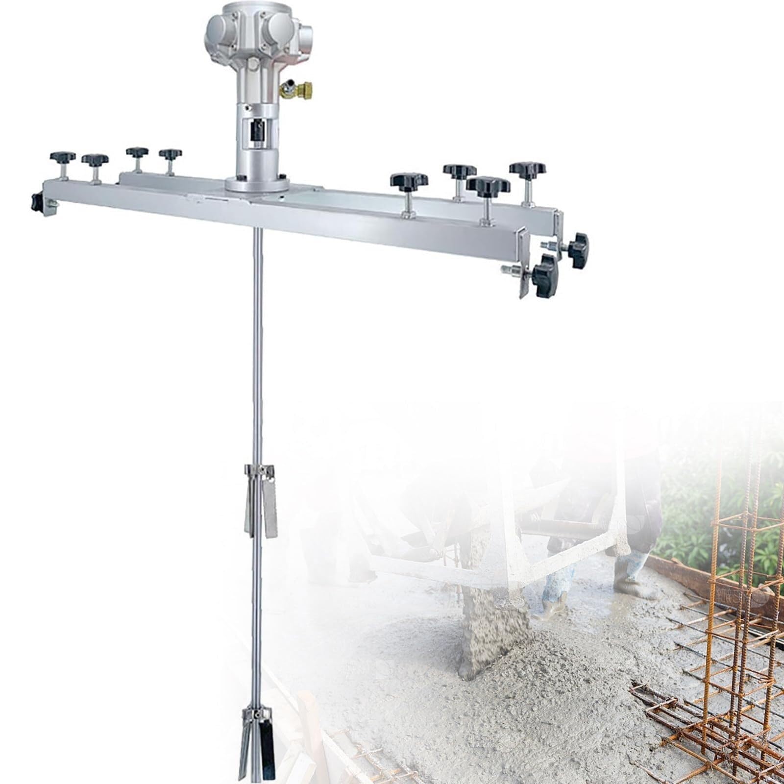 Pneumatyczne mieszadło IBC Mount do zbiornika IBC, mieszadła do farby, maszyna do mieszania farby, długość pręta mieszającego 95 cm, średnica wirnika 40 cm, mieszalnik farb płynnych (H003)