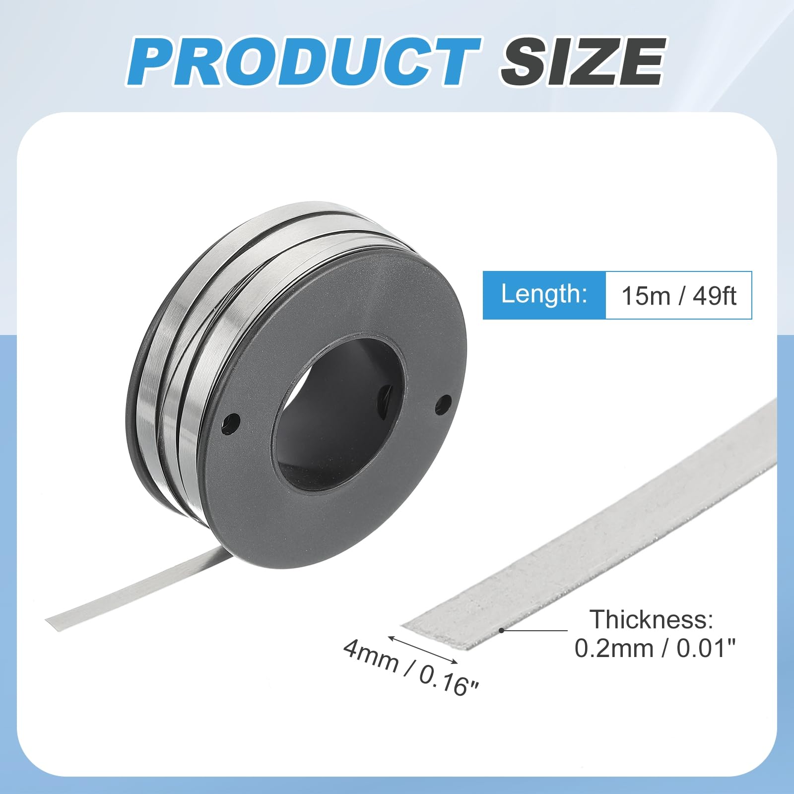 QUARKZMAN Hilo Calefactor Plano De Nicromo 49 Pies(15m) x0.2mmx4mm Hilo De Alta Temperatura Para Elementos Calefactores, Manualidades DIY, Negro Y Plateado