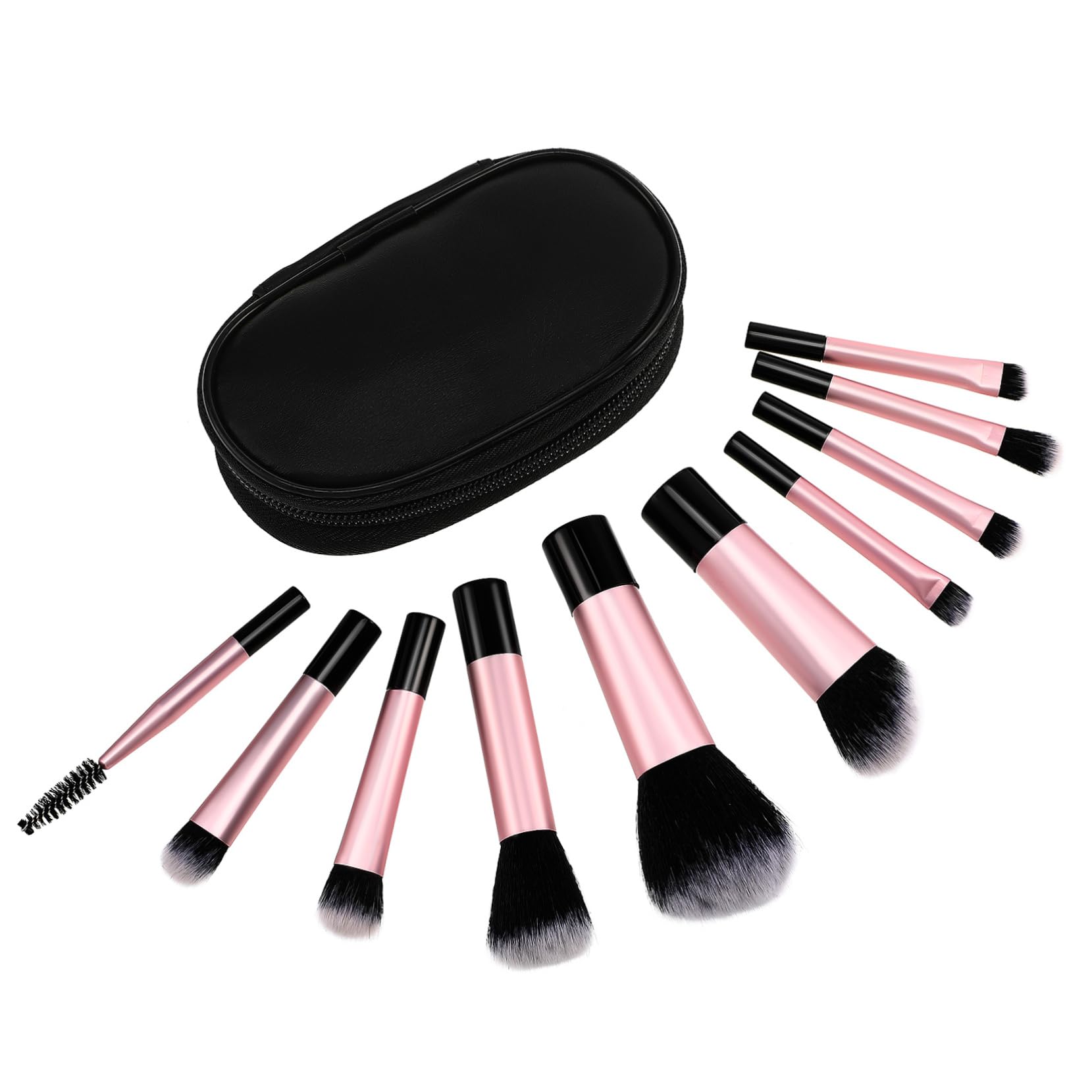 Baluue 40piezas Mini Brochas De Maquillaje Bolsa De Almacenamiento De Brochas De Viaje Para Cosméticos De Ojos y