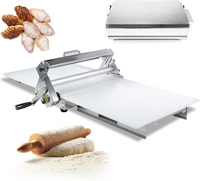 Dough Roller Adjustable Thickness,Folding Dough Roller Machine,with Sheeter Board Manual Dough Roller Machine,for Pizza, Croissants, Pastry & Fondant Table Top Design,Type300