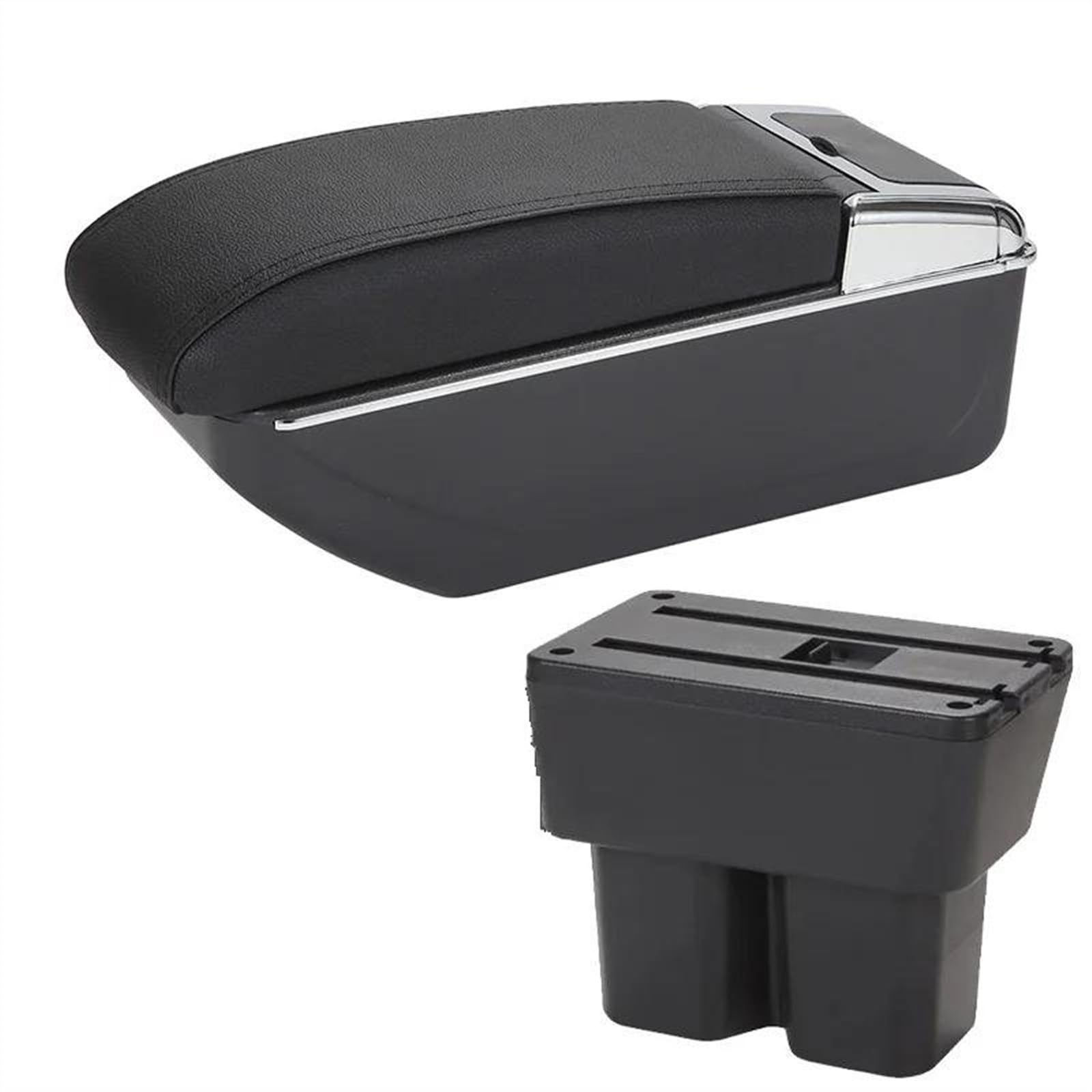 NOHEEU Car Accessories Armrest Box 2018-2024 Retrofit Parts Storage Interior Details For Jimny JB74(D2 Black line No USB)