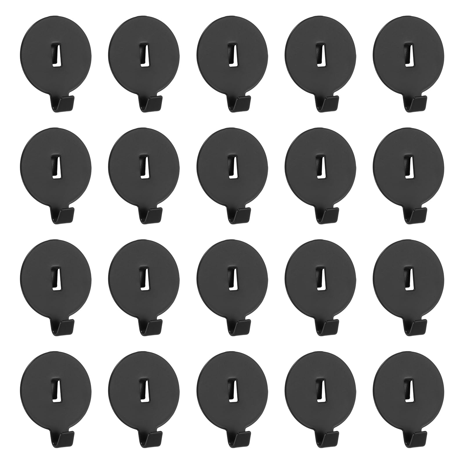Crochets pour panneau perforé robustes en métal noir de 4,3 cm pour suspensions stables