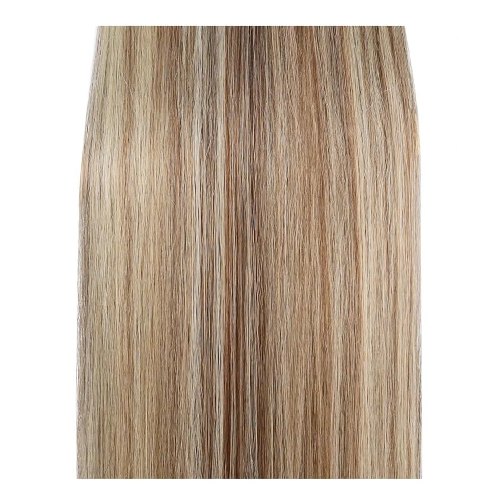 Extensions Haar Highlight Blonder langer Pferdeschwanz 120G Clip-In Haarverlängerungen Kordelzug Glatt Clip In 100% Echthaarverlängerungen #P8/613 Haarpflege(20inch)