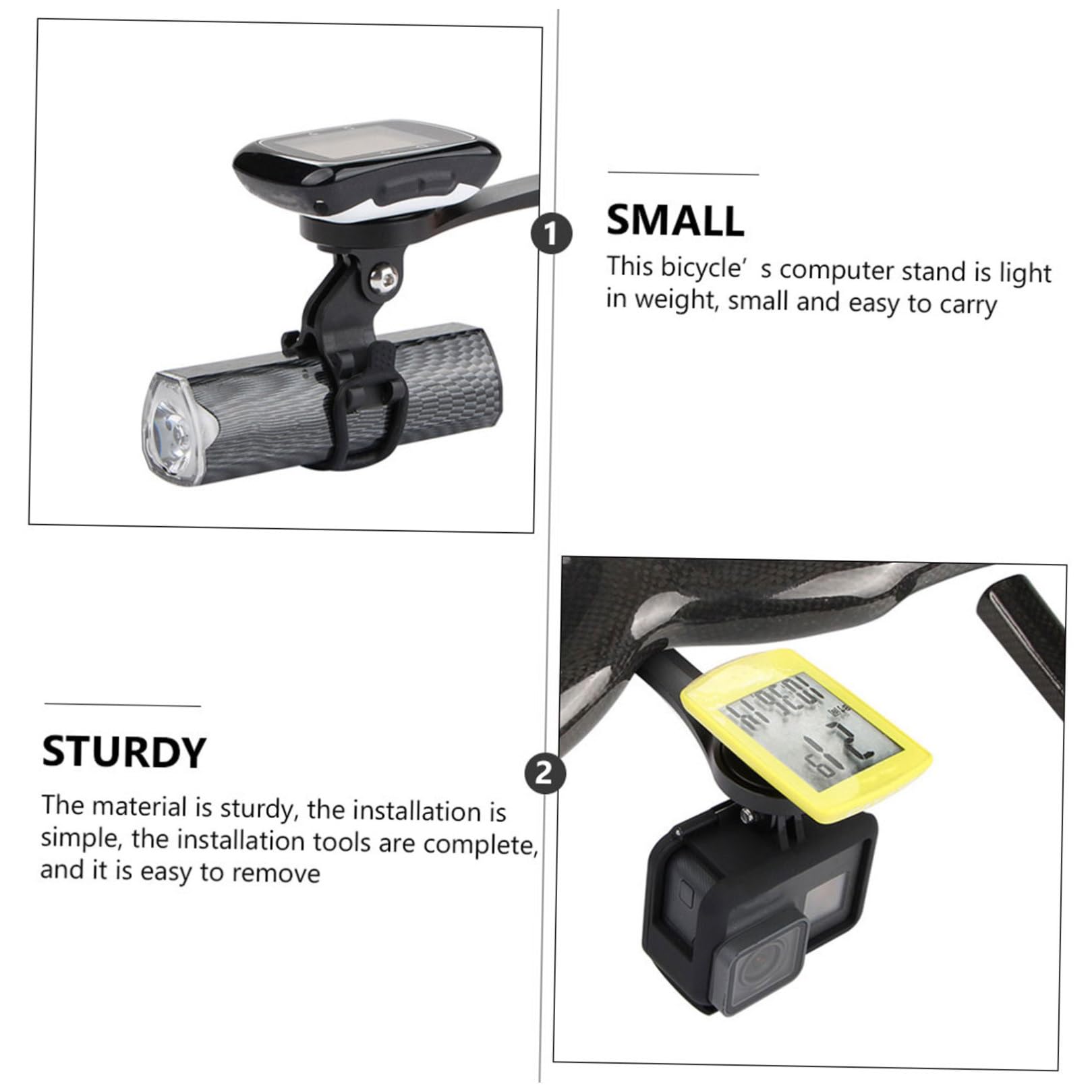 BESPORTBLE Supporto per ciclocomputer Supporto per contachilometri da Ciclismo Supporto per Bici Portatile compatibili cronometro Supporto per Computer da Bicicletta Lega di Alluminio