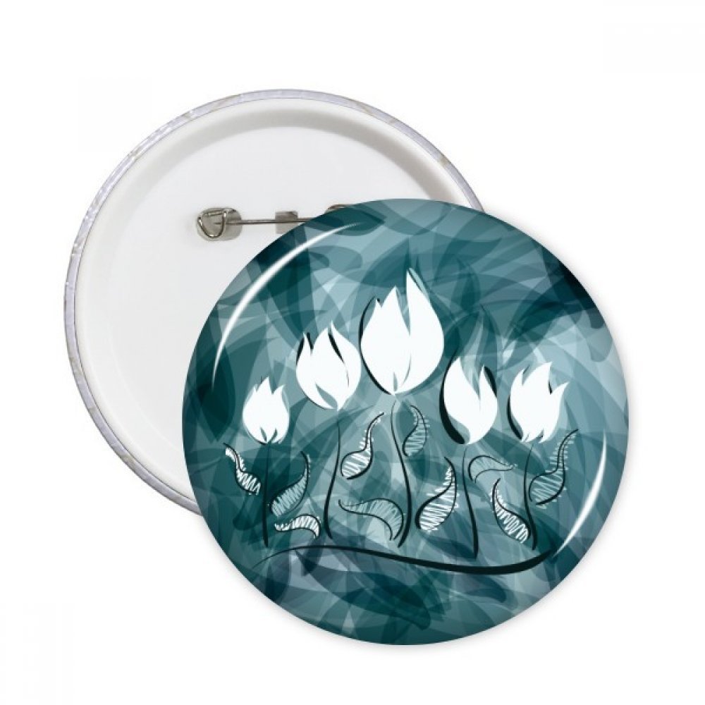 Badge bouton tulipe peinte à la main idée cadeau original 5pcs