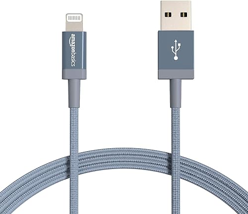 Miniatura 10 de Amazon Basics Cable de carga USB-A a Lightning, cable trenzado de nailon, cargador certificado MFi para Apple iPhone 14, 13, 12, 11 X Xs Pro, Pro