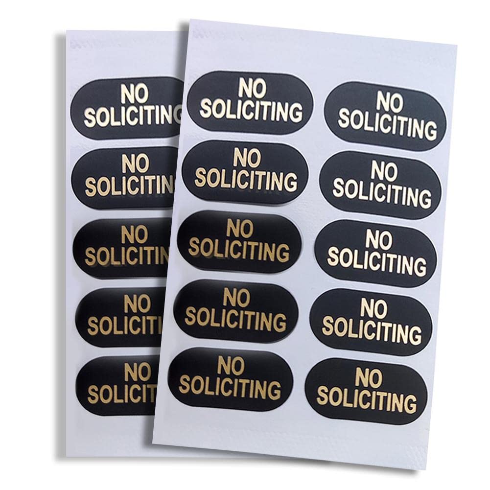 Cartello No Soliciting Cartello No Soliciting Inciso A Laser, Dimensioni 5x3 Pollici - Alluminio Spazzolato, Per Interni Ed Esterni, Facile Da Applicare Segnaletica Casa Ufficio