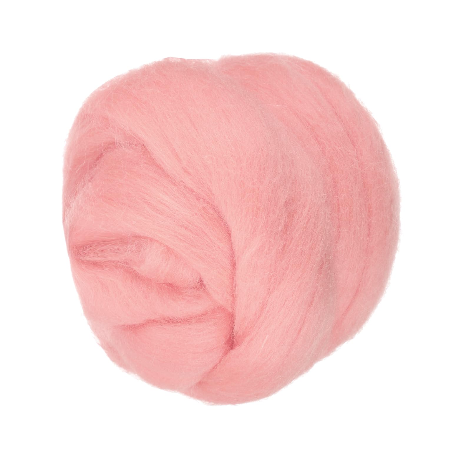PATIKIL Wool Roving Yarn, 250G/8.8OZ Soft Felting Wool Pure Chunky Roving Yarn Bulk for Needle Felting Knitting Blanket Spinning Weaving DIY Craft, Pink