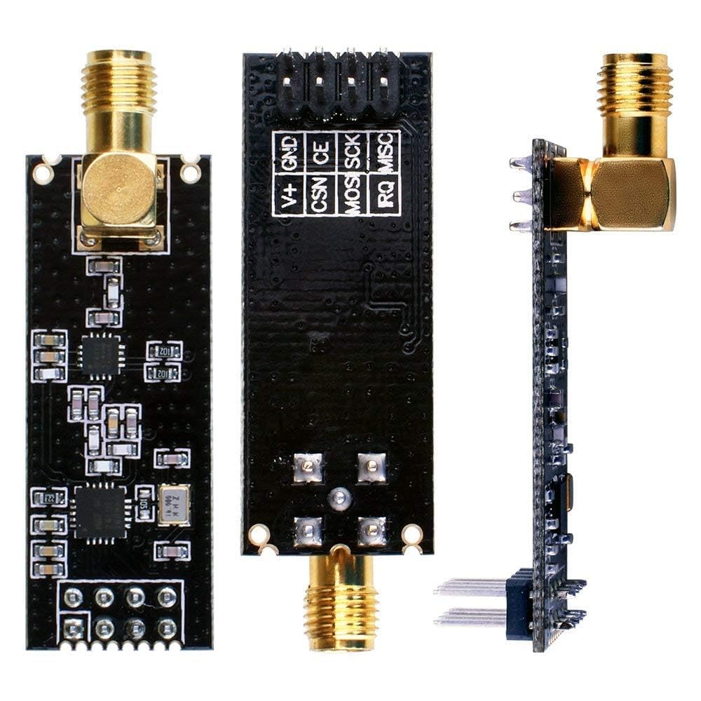 Module d'émetteur-récepteur sans Fil 3pcs 2.4G 1100m PA + LNA en Mousse Antistatique Arduino Compatible avec antenne (Module d'émetteur-récepteur sans Fil 3pcs)