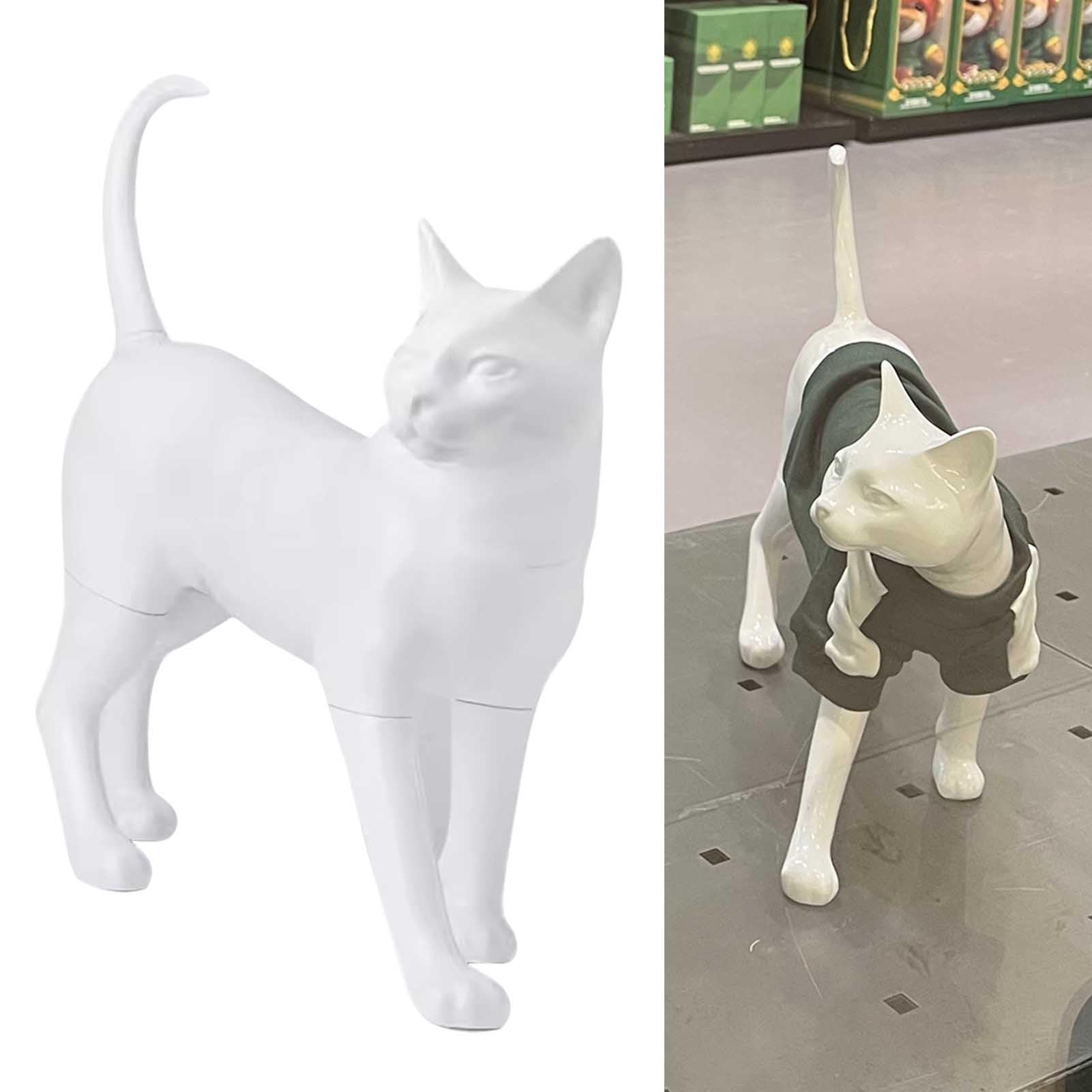 Amazon.co.jp: マネキン 白い猫の像のマネキン ホームデコレーション