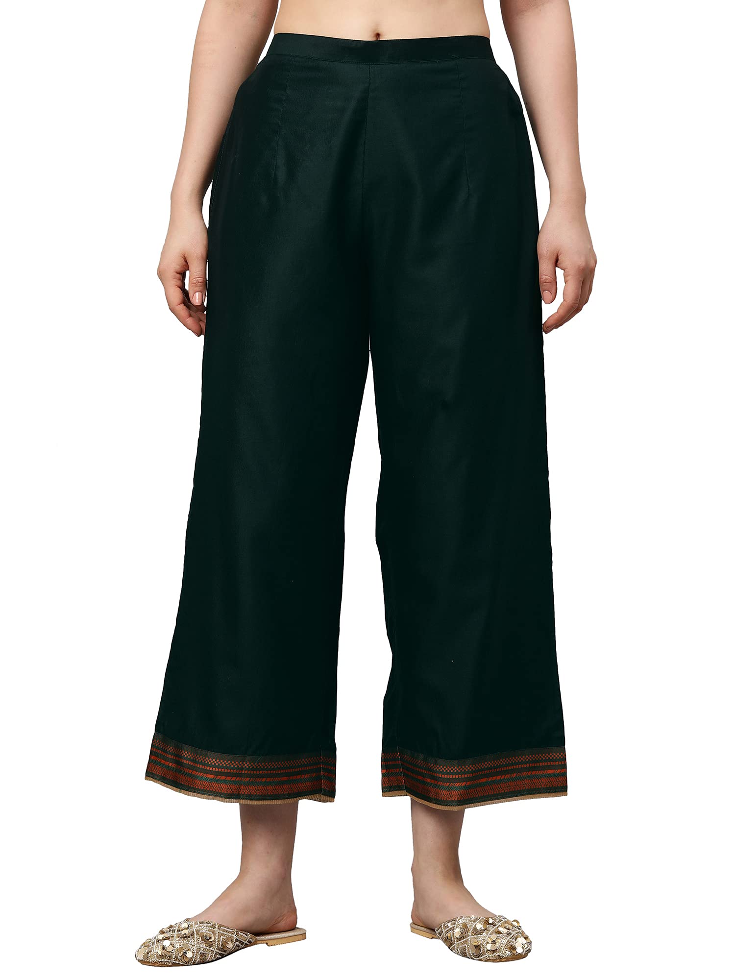 indo era Women's Regular Fit Mid Rise Palazzo-picture-12
