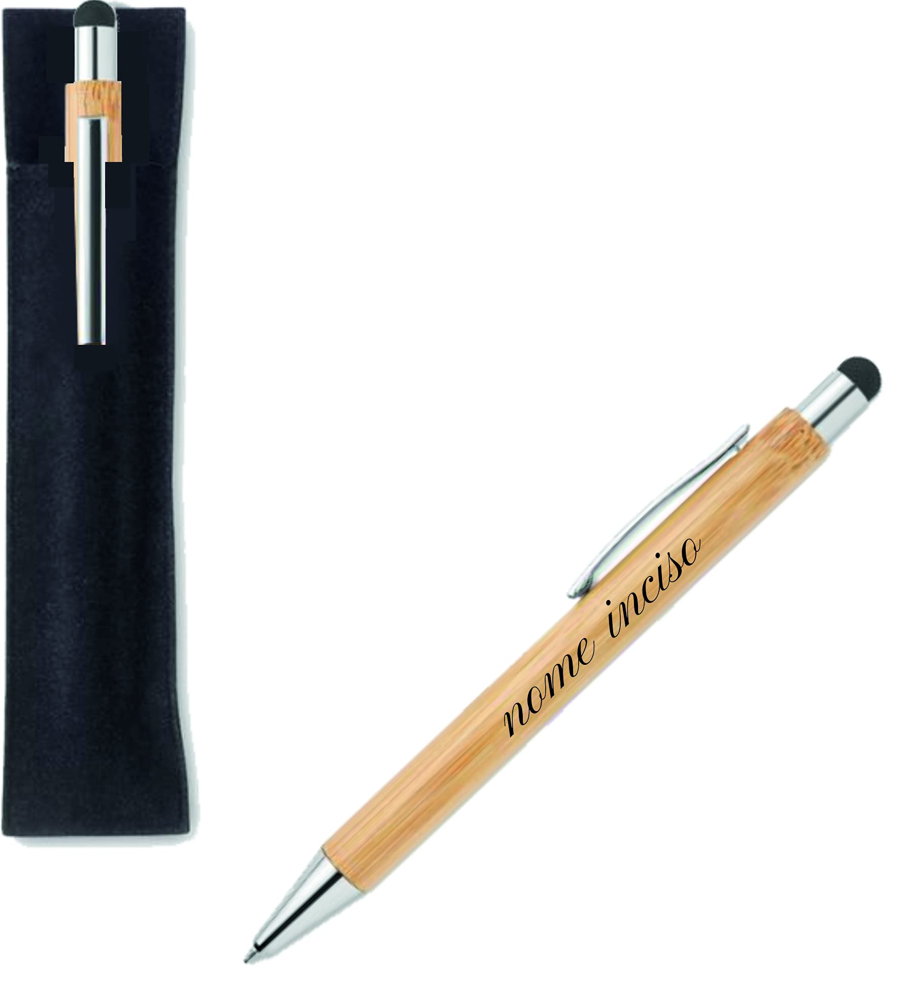 Penna In Bambù Personalizzata Con Incisione Laser - Top Tie Modello PN4 | Design Elegante E Unico - Foto 8