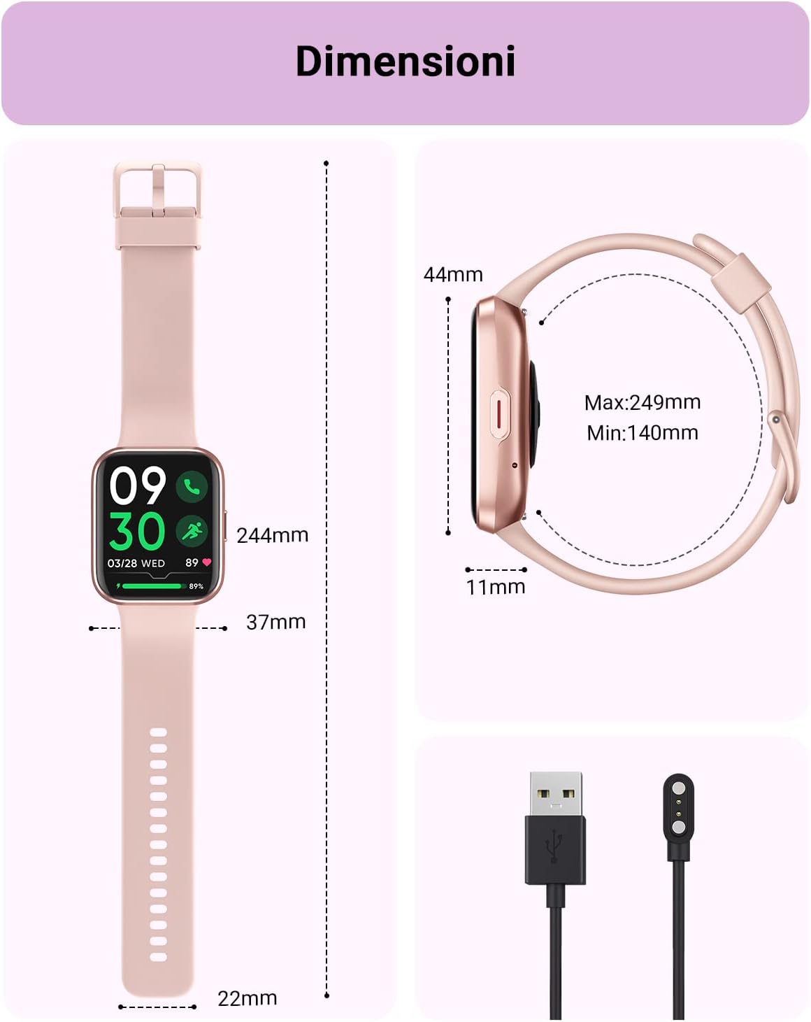 Tensky Smartwatch Donna 1.7 Uomo Orologio con Effettua e Risposta Chiamate, Alexa Integrato, 100+ Modalità Sportive, SpO2, Cardiofrequenzimetro, Monitor del Sonno,Impermeabile IP68, per Android/iOS Tensky Smartwatch Donna 1.7 Uomo Orologio con Effettua e Risposta Chiamate, Alexa Integrato, 100+ Modalità Sportive, SpO2, Cardiofrequenzimetro, Monitor del Sonno,Impermeabile IP68, per Android/iOS