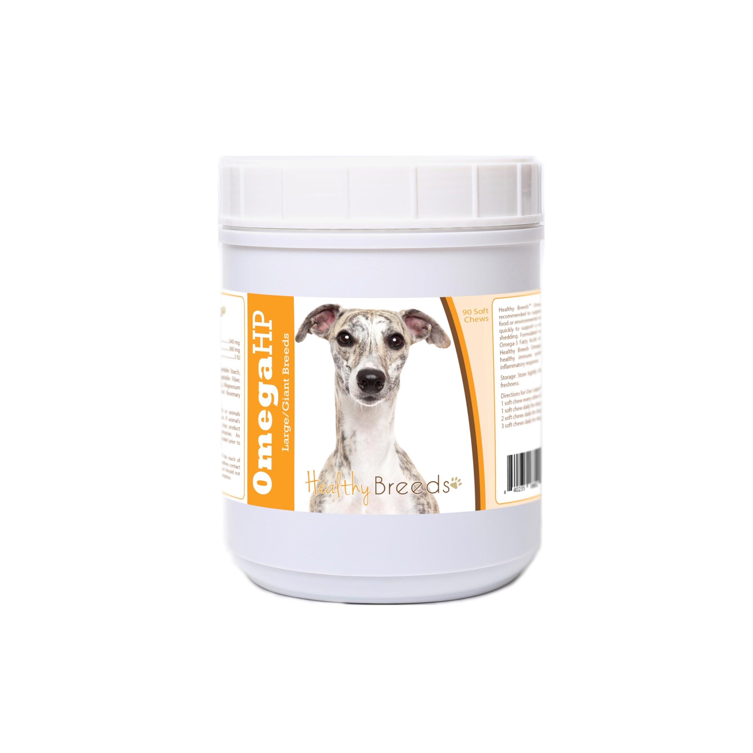 Healthy Breeds Whippet Omega HP Fatty Acid Skin and Coat Support Soft Chews 90 Count