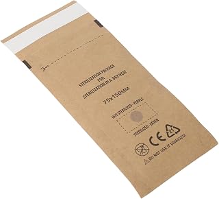 ZJchao Self Sealing Cleaning Pouch, 100pcs Hygienic Paper Pouches for Nail Art Tools, 75 X 150mm Disposable Cleaning Paper for Home, Nail Salon