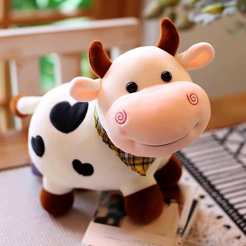 Vaca de peluche lindo juguete de vaca de felpa suave para regalo de cumpleaños de niños 10.5 pulgadas vaca peluche juguete disponible en Yaxa Peru