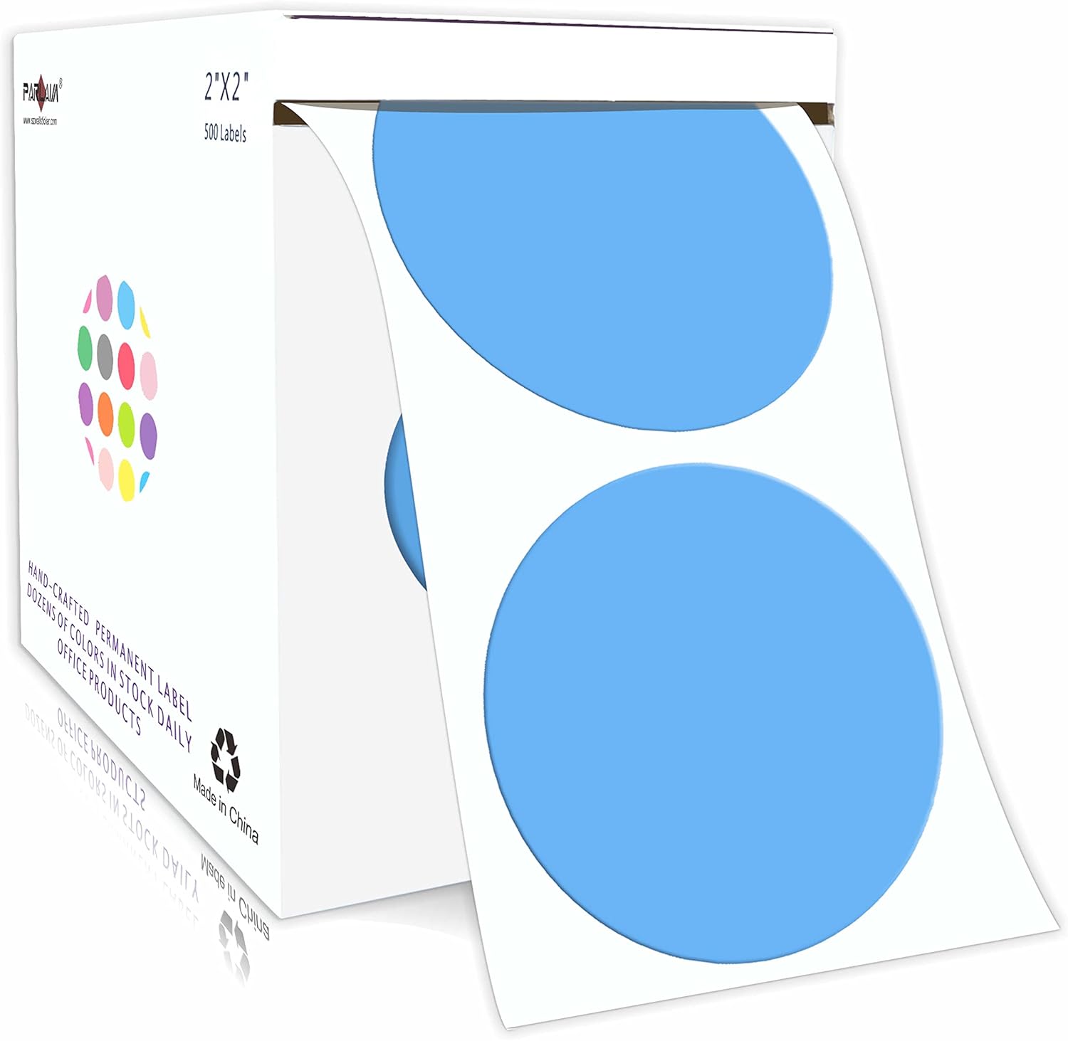 PARLAIM 2” Color Coding Labels Circle Dot Stickers ,500 per Roll Round Permanent Adhesive Color Coding Dot Stickers for Inventory Office Home (Green) : Office Products