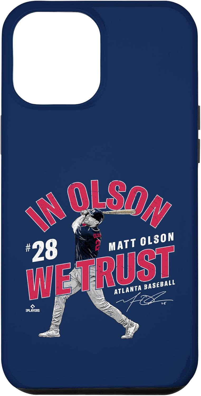 In Olson We Trust Matt Olson Atlanta Baseball MLBPA Case for iPhone 12 Pro Max