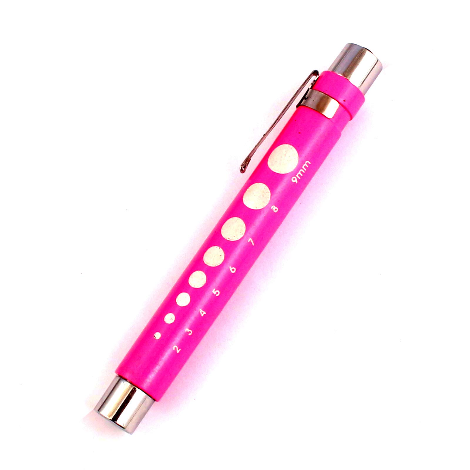 Precise Canada: Reusable LED Diagnostic Penlight with Pupil Gauge for Nurses Doctors with Pocket Clip Pink Color
