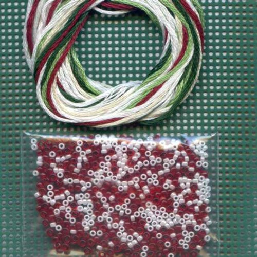 image for Candy Canes Beaded Counted Cross Stitch Christmas Ornament Kit Mill Hi