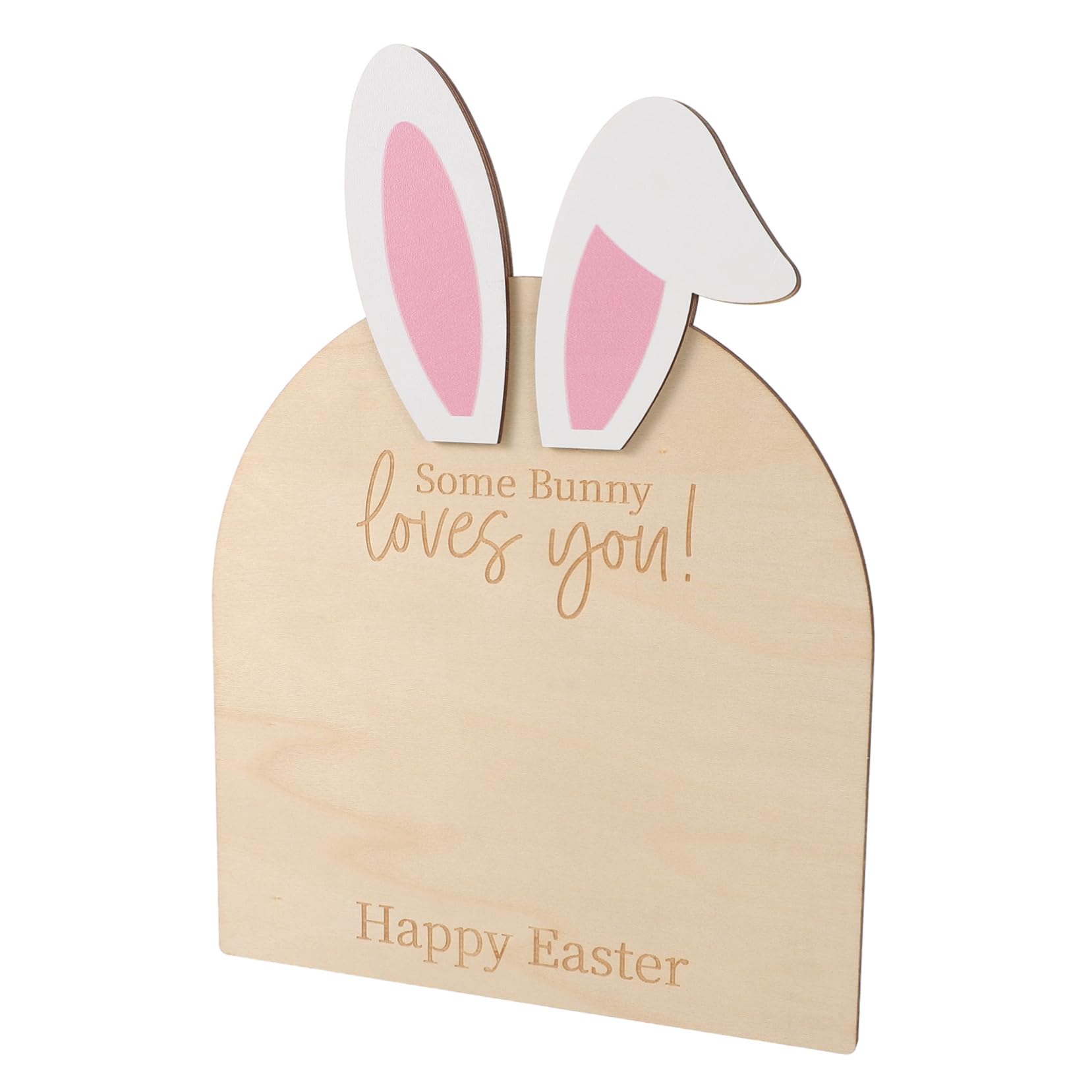 BESPORTBLE Bunny Footprint Keepsake DIY Ornament Wooden Frame for Newborn Handprint Footprint Nursery Decor for Shower First Easter Family Remembrance Decoration