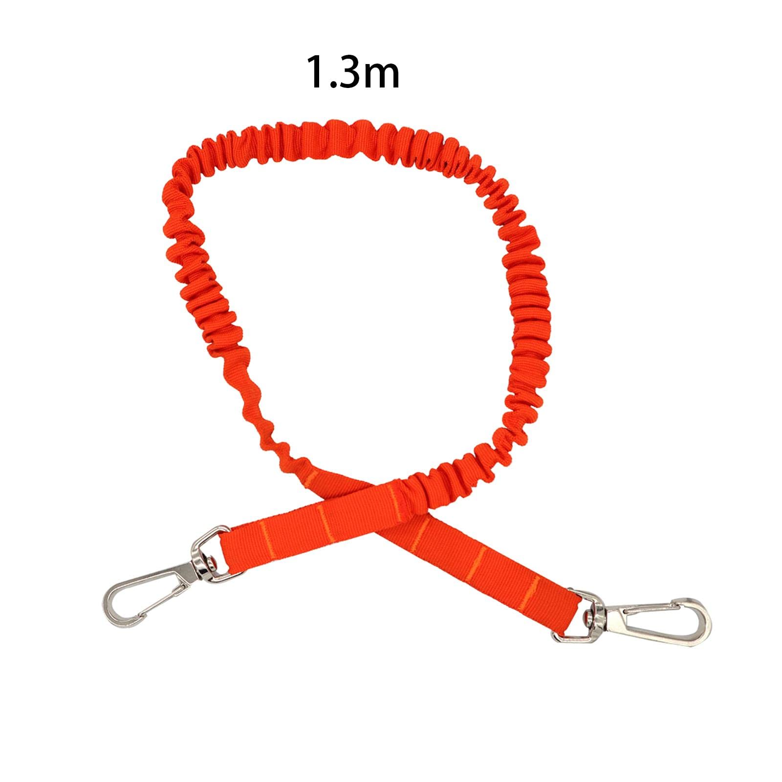 Climbing Restraint Lanyard Fall Protection Retractable Rope with Buckle Cord Telescopic Elastic Rope Lanyards for Mountaineering Climbing