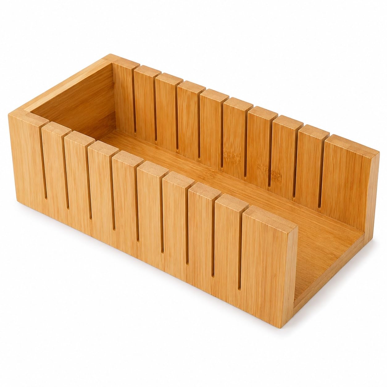 S V Wooden Bread Slicer Cutting Guide Box – Premium Bamboo Loaf Slicing Tool for Even and Uniform Slices, Durable and Easy to Use Bread Cutting Holder