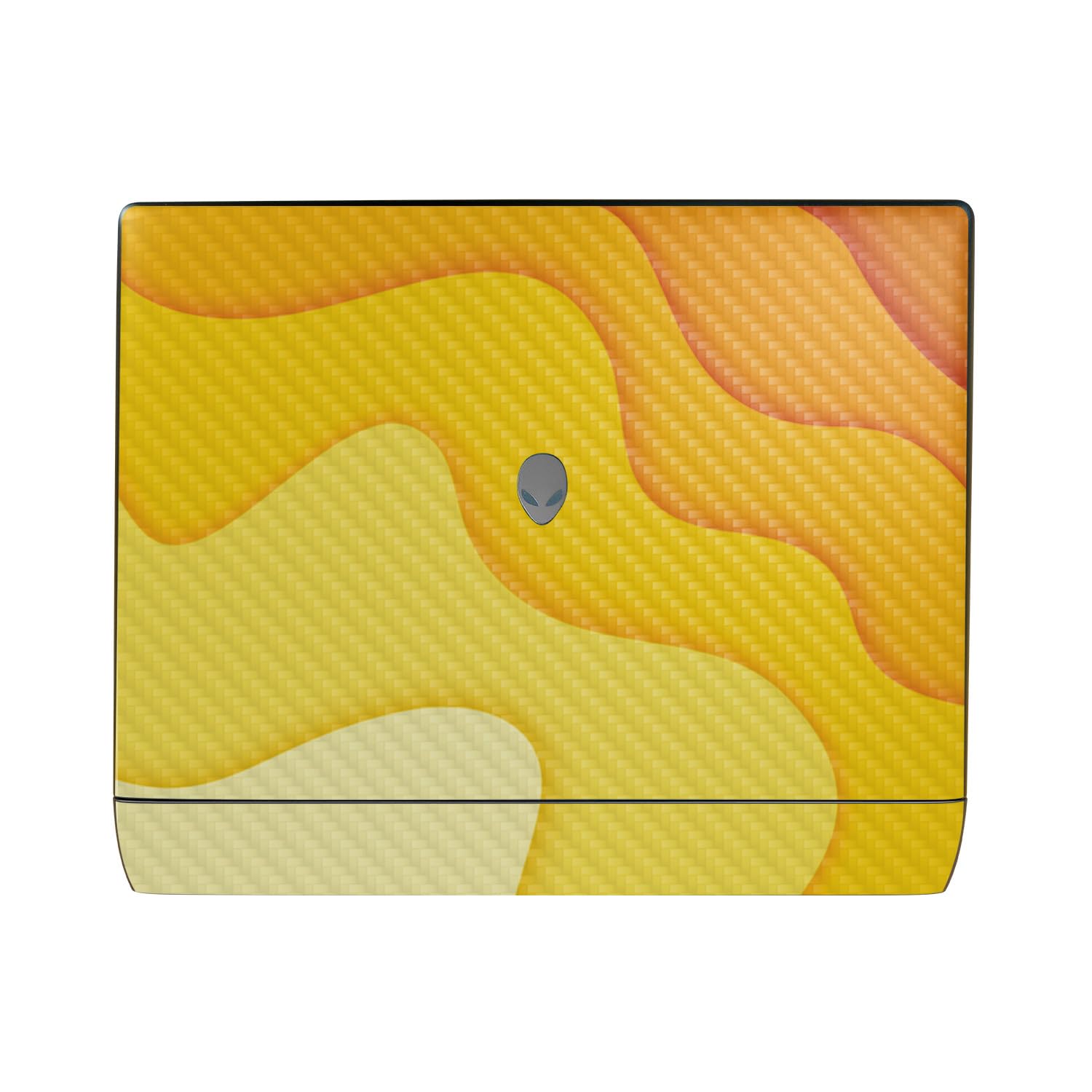Carbon Fiber Laptop Skin Compatible with Alienware 16 Area-51 (2025) - Papercraft Yellow - Premium 3M Vinyl Protective Wrap Decal Cover - Easy to Apply | Crafted in The USA by MightySkins