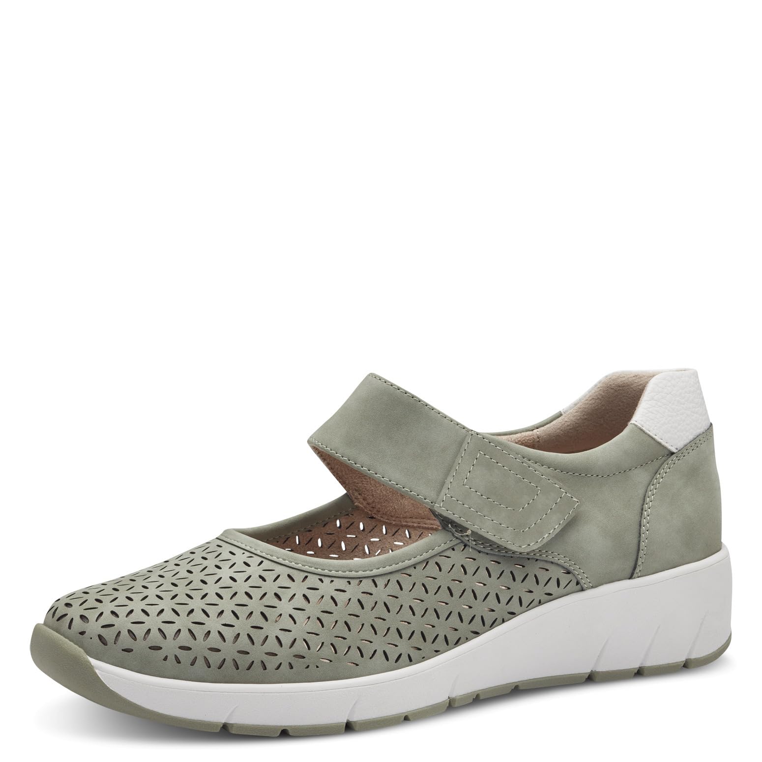 Jana Women’s Half Shoes with Velcro Vegan, Sage, 6 UK