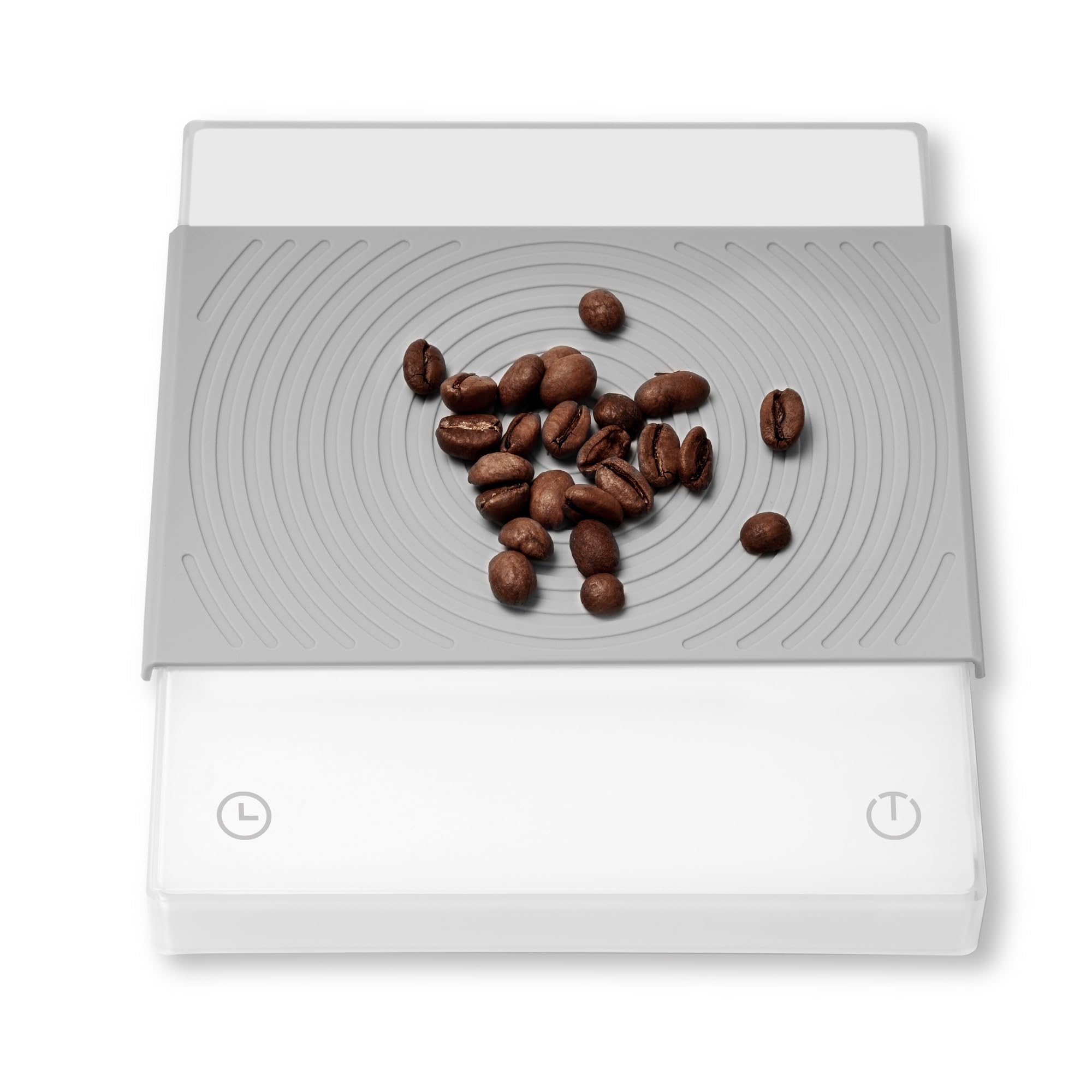 Black Mirror Basic 2, TIMEMORE Pour-Over Coffee Scale with Timer, Flow Control, 0.1g Accuracy, Featuring Automatic Timer, 2000g Capacity, White