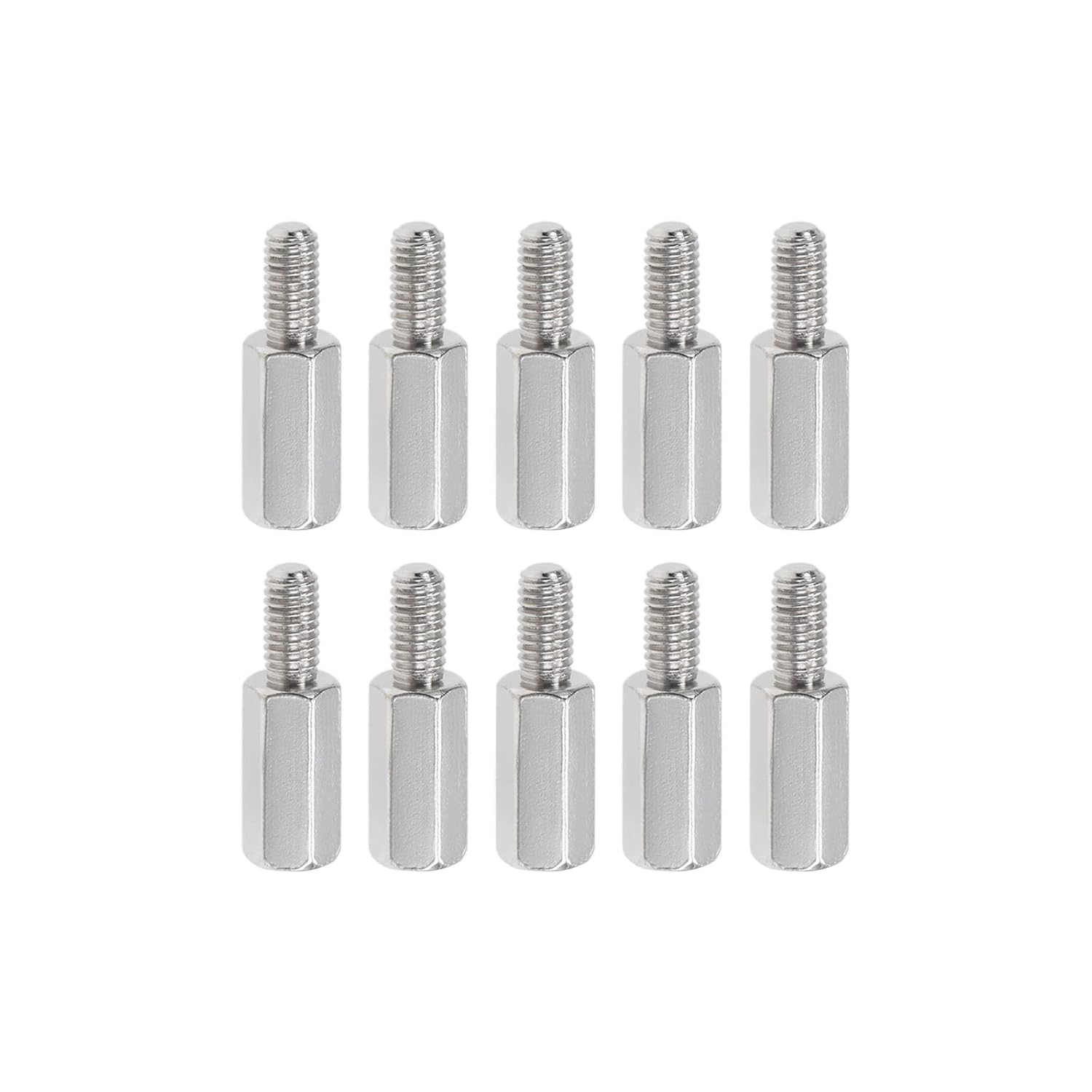YOKIVE 10 Pcs M3 Standoff Screws, Nickel Plated Hex PCB Standoffs, Keep