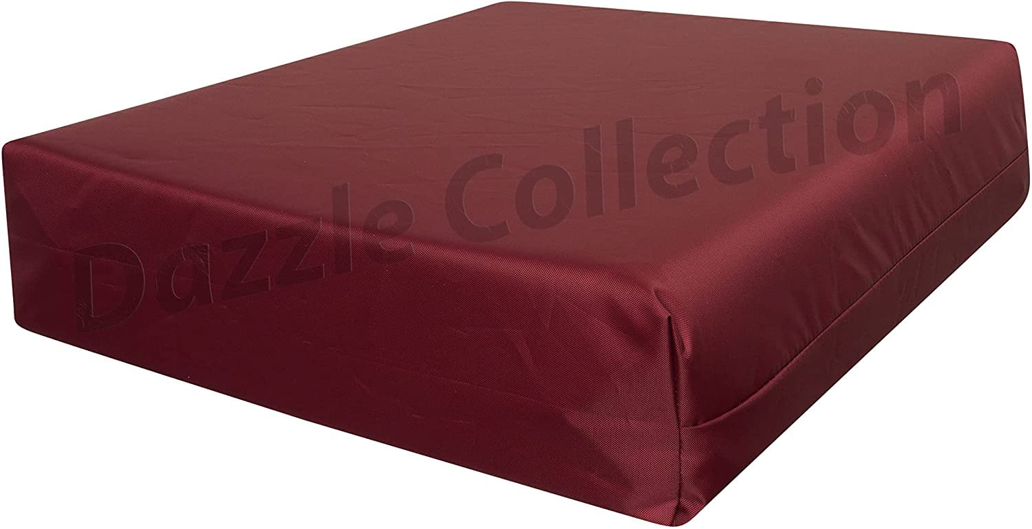 Dazzle Collection ®️ Garden Seat Pads Seat Cushions Waterproof Outdoor Indoor Seat Cushion Rattan Cushion Chair Seat Pads Garden Patio Chair Cushions (50cm x 50cm x 5cm, Burgundy)