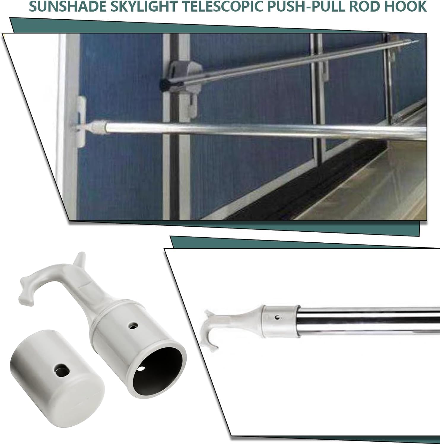SANTUO Skylight Window Pole Opener Hook for Telescopic Plastic Pole Set ...