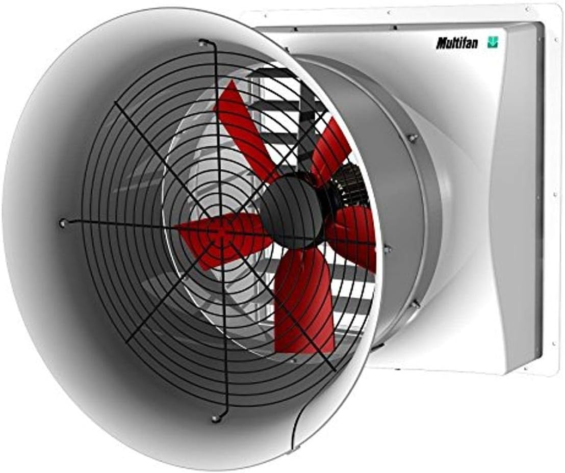 Multifan C6D63K0M10238 Fiberglass Wall Fan, 3 Phase Efficiency, 24"