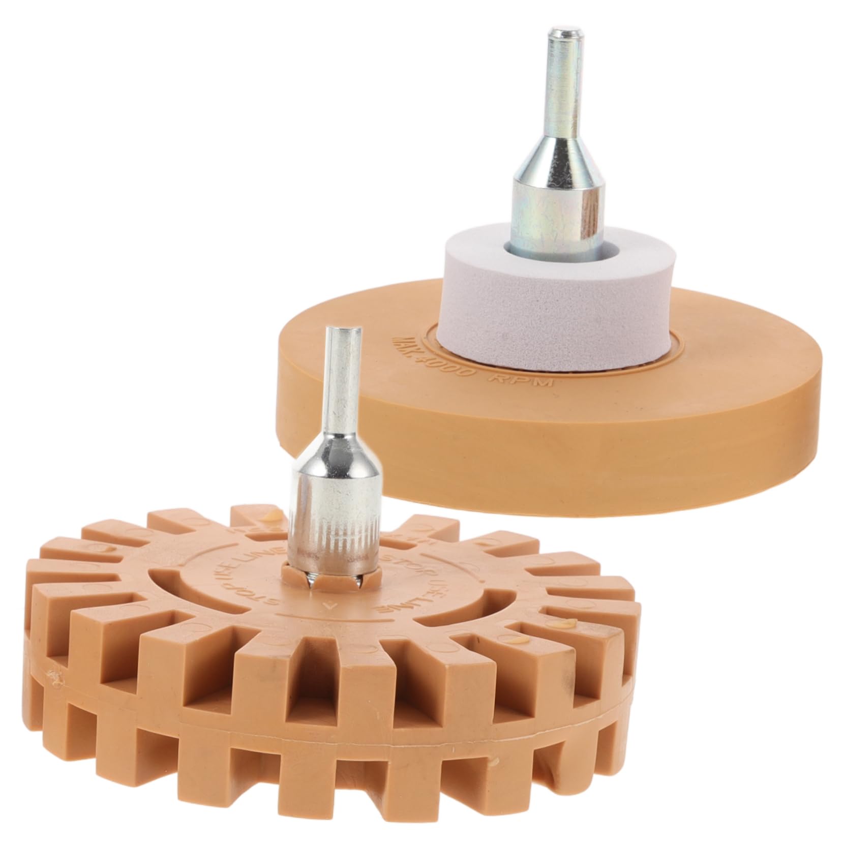 Gatuida 2pcs Rubber Wheel Decal Remover for Drill Efficient Adhesive Paint Removal Tool Ergonomic Design for Auto Body Diverse