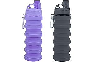 Collapsible Travel Water Bottles TSA Approved Leak Proof