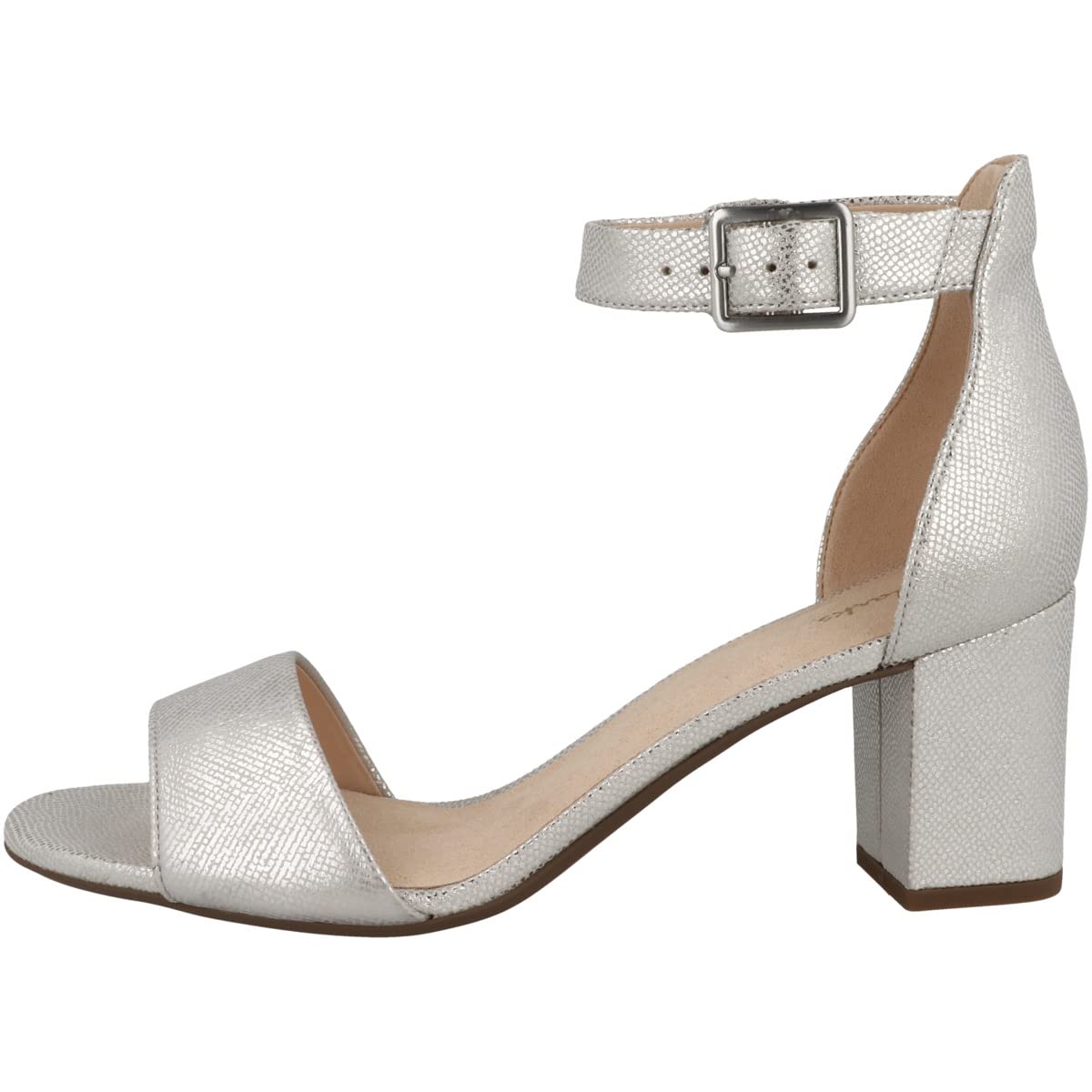 Clarks Women's Deva Mae Pump, Metallic Silver, 3 UK