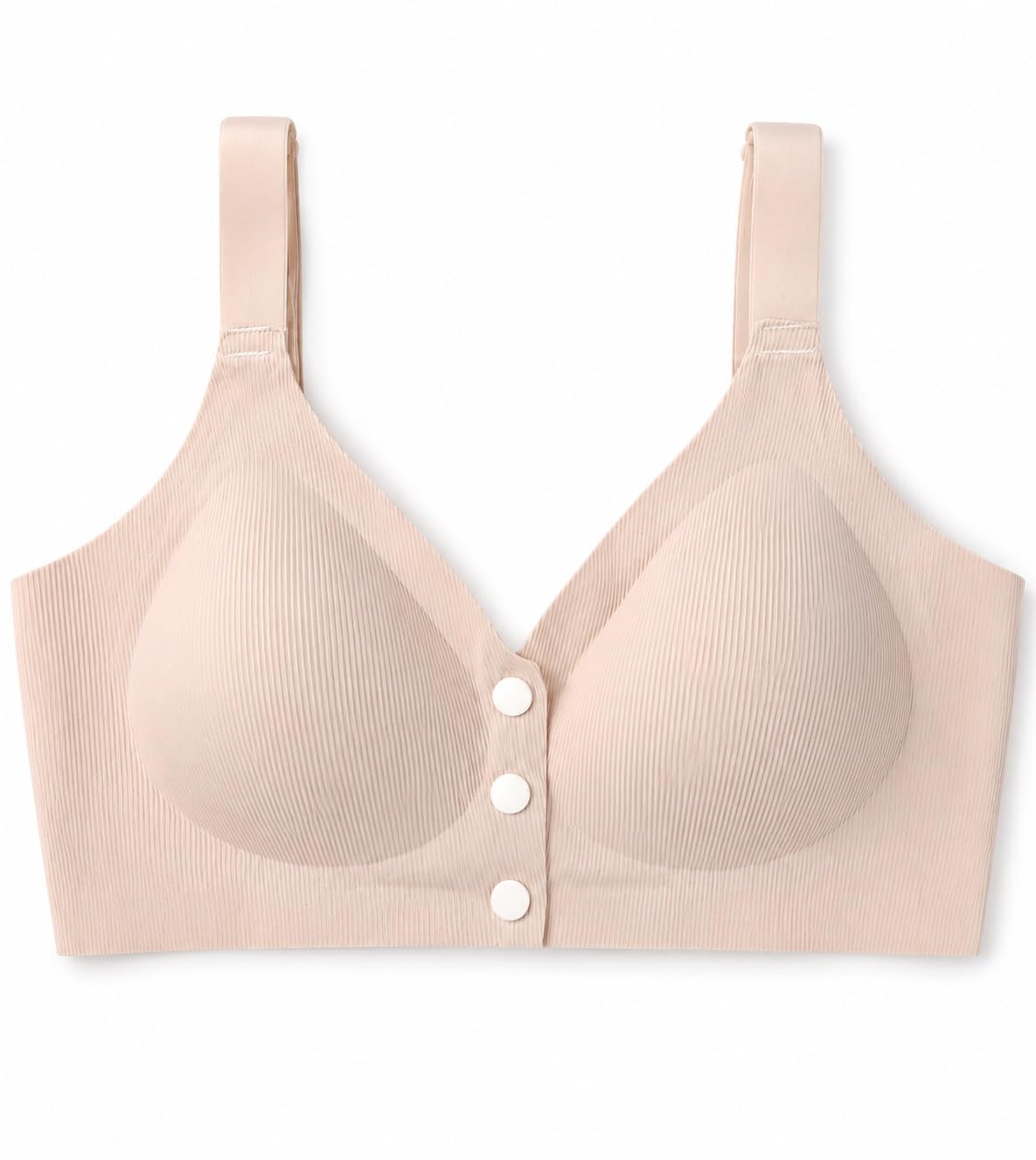 Maternity Feeding Bra for Women | Front Open Bra with Soft Padding | Wireless Full Coverage Bra | Pregnancy Innerwear for New Moms (in, Numeric, 30, 30, A, 30, Regular, Standard, Cream)-image-9