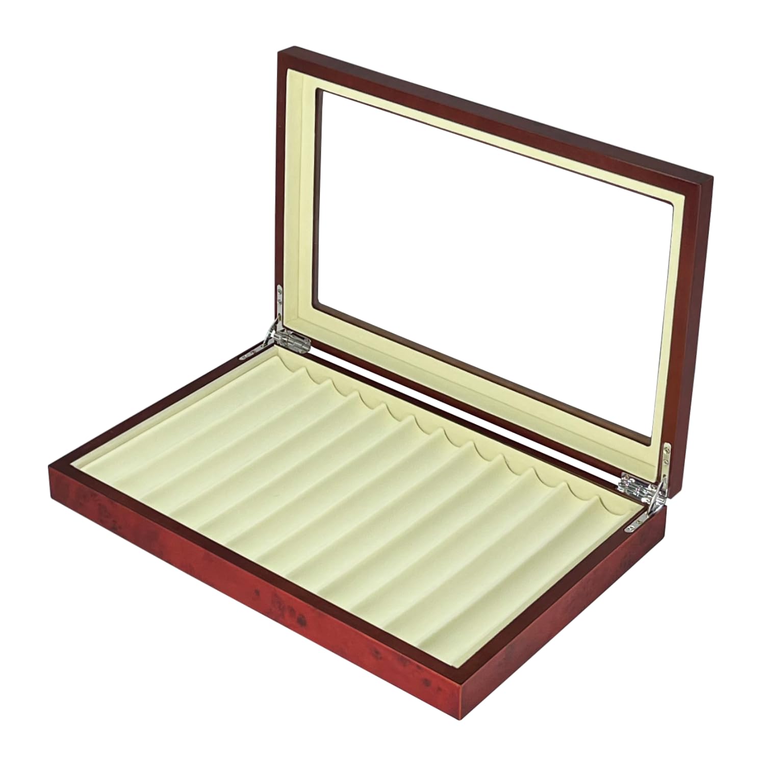 schreibgeräte aufbewahrung MR Maestro Relojero - Stifthalterbox mit Vitrine | Platz für 12 | Lamy & Graf Von Faber-Castell kompatibel Farbe:greenfusion´n´white 6 Taschen Regal Aufbewahrung Gift Small