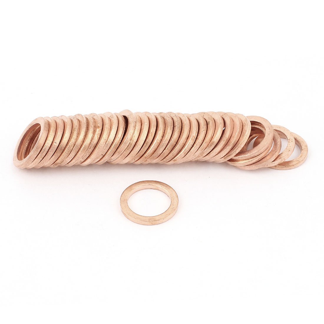A ABSOPRO Rame Piatto Rondella Guarnizione 14x20x1.5mm Sigillatura Guarnizioni O Ring (Set 10