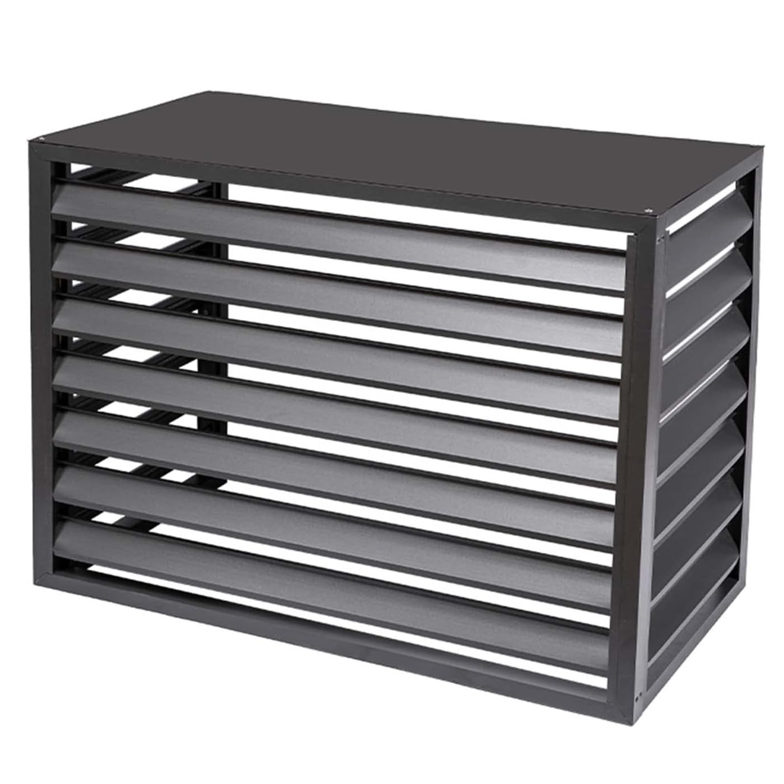 QYMYOZ Outdoor AC Privacy Cover Aluminum Fence Screen for Air Conditioner Units Protective Metal Cover for AC Condenser & Heat Pumps Durable Grilles for Outdoor Units