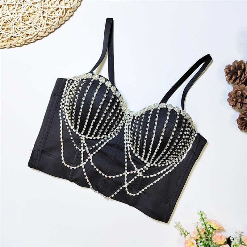Chest Chain Tassel Fishbone Bra Outer Wear Waist Beading Ladies Tube Top Underwear
