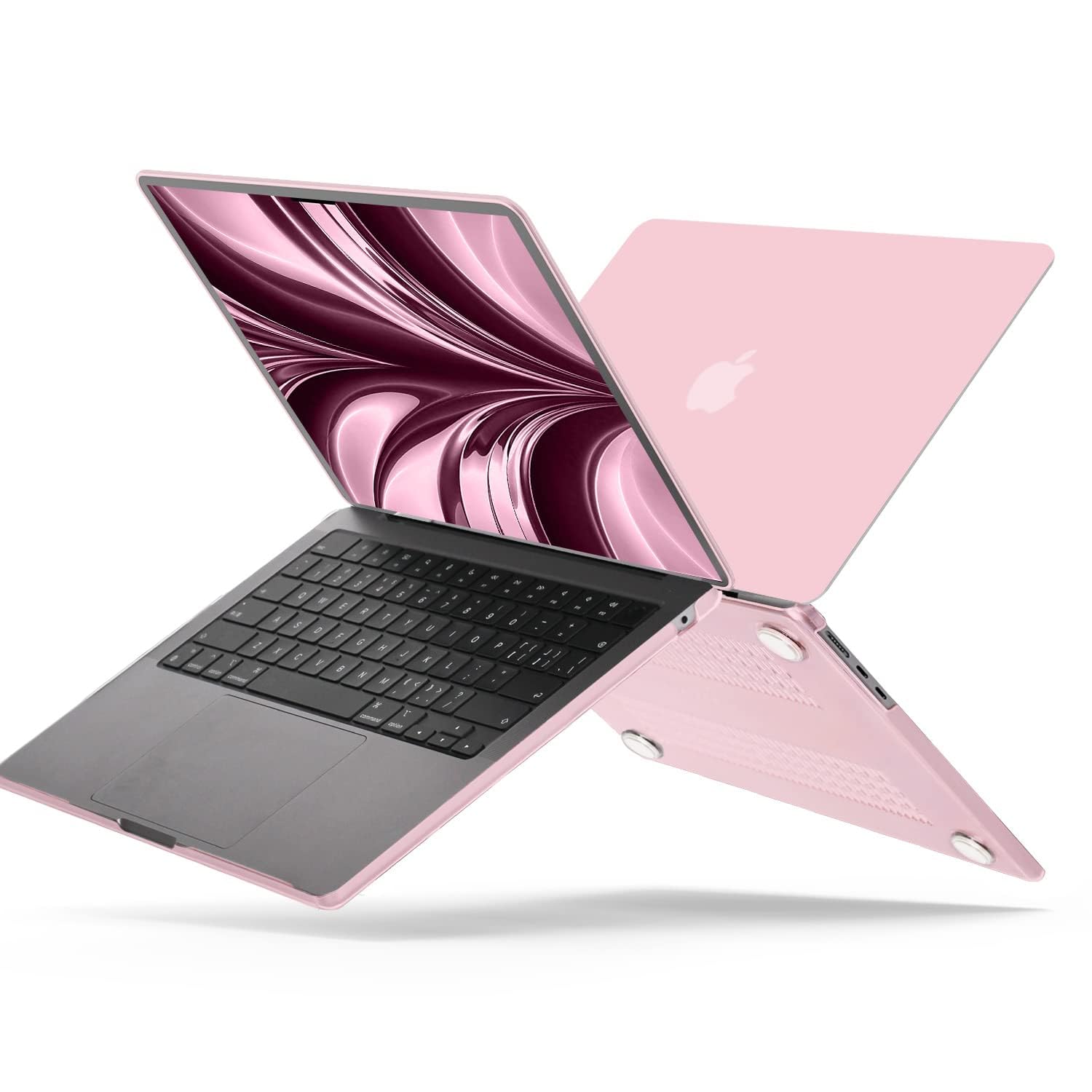 Dl3 Mobilak Compatible with MacBook Air 13 inch Case 2022 2021 2020 2019 2018 Release A2337 M1 A2179 A1932 Touch ID, Plastic Hard Shell Case Cover Compatible with MacBook Air 13.3 inch (Baby Pink)