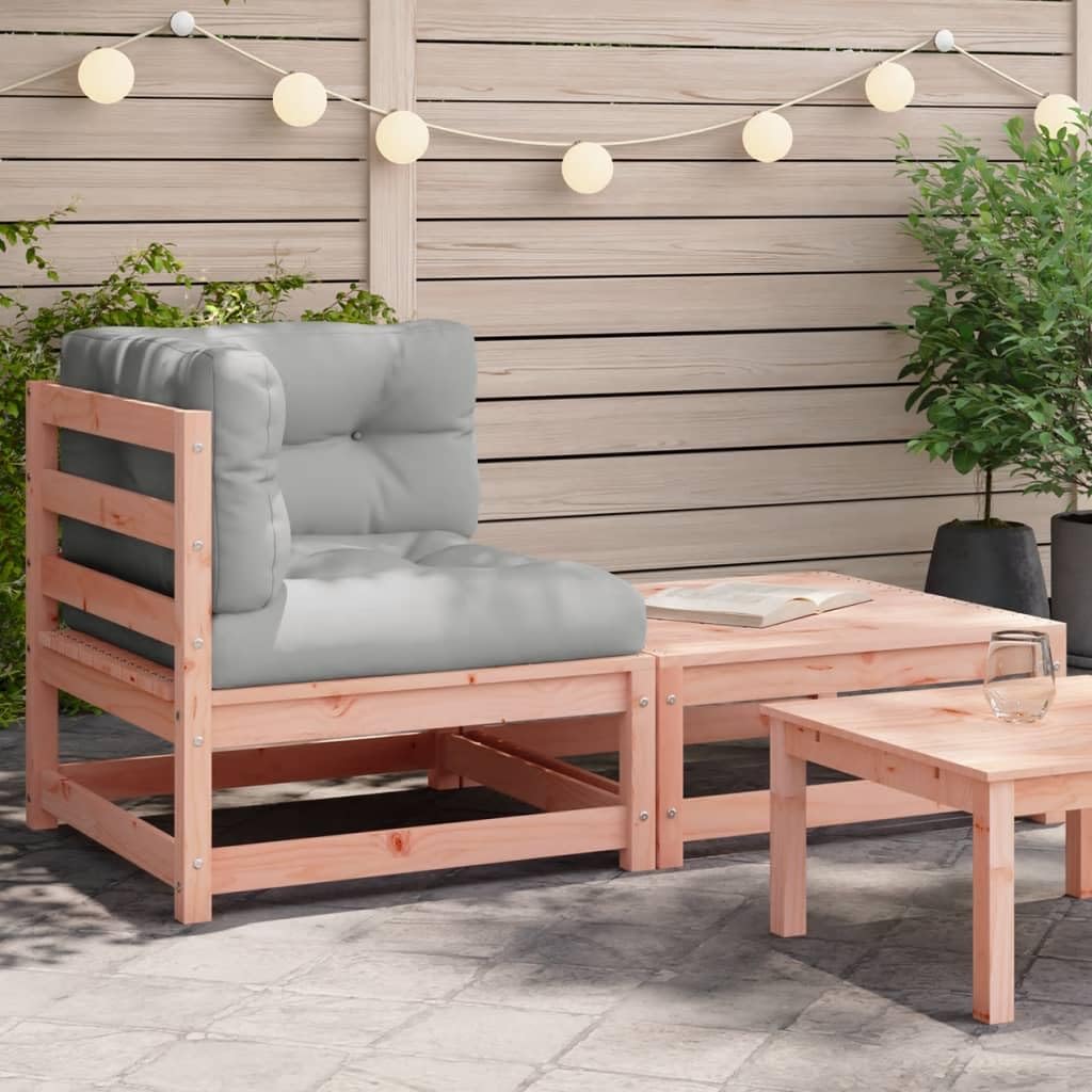 VidaXL Garten Ecksofa Aus Massivkiefer – Modular, Mit Grauen Kissen, Lattenrost, Für Terrasse & Garten