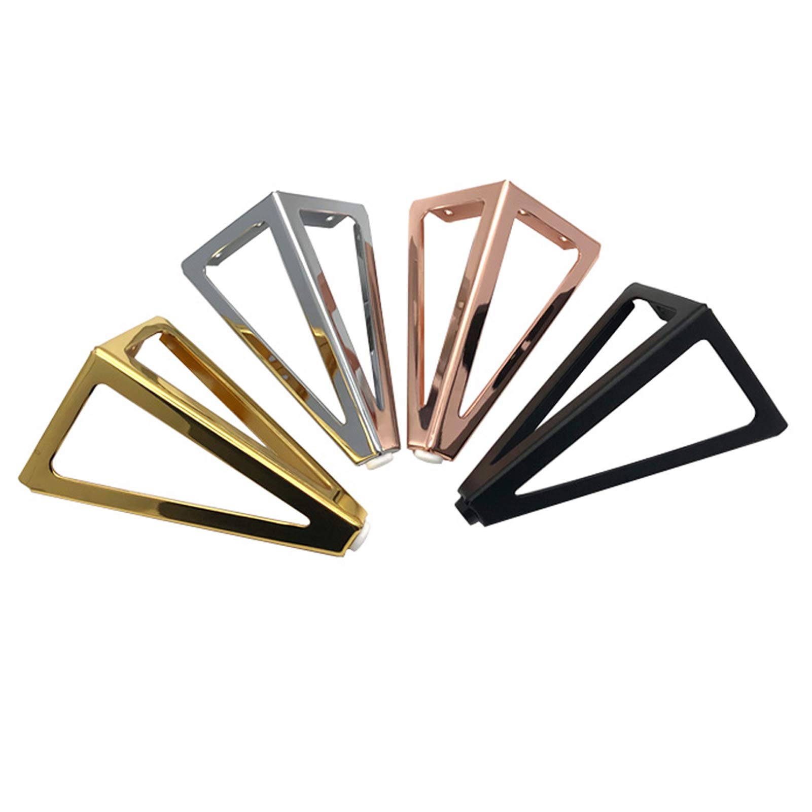 Gambe mobili di ricambio da 6"/15 cm,piedini triangolari per divani,piedini per mobili,gambe per tavoli fai-da-te in ferro,piedini per mobili,per sedie,gambe per mobili,gambe in metallo per divano,gam
