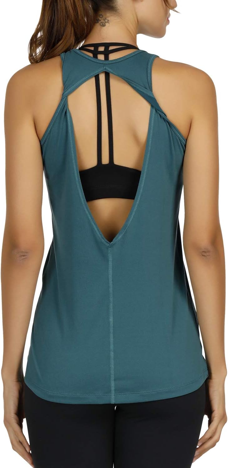 Disbest Activewear Running Workout Clothes Yoga Racerback Tank Tops for Women