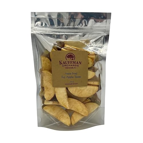 Miniatura 2 de Kauffman Orchards Manzanas Fuji liofilizadas  Nutritivo y delicioso aperitivo ligero  Fruta cultivada en casa de nuestro huerto de Pensilvania