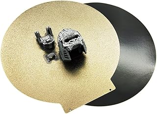 Round 309mm in Dia Spring Steel Build Plate with Textured Double Sided PEI Sheet Flexible Platform with Magnetic Base for Flsun V400 3D Printer Kit. (Double Sides Texture)