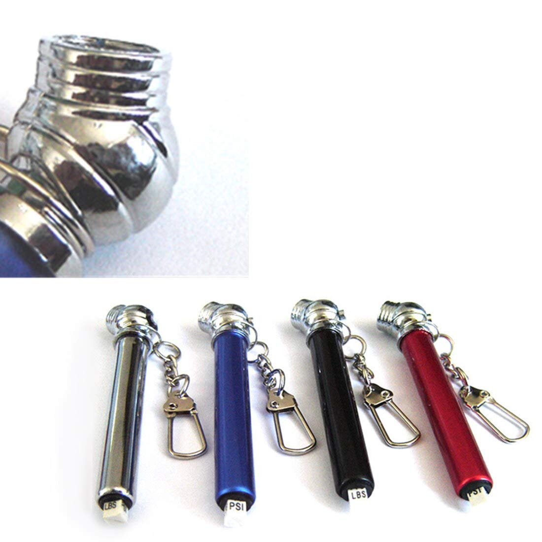 Manometro Portatile Misuratore di Pressione dell'Aria dei Pneumatici Penna del Veicolo Auto Moto Pneumatico Misuratore di Test Penna Silvery 5-50 PSI Strumento di Diagnostica